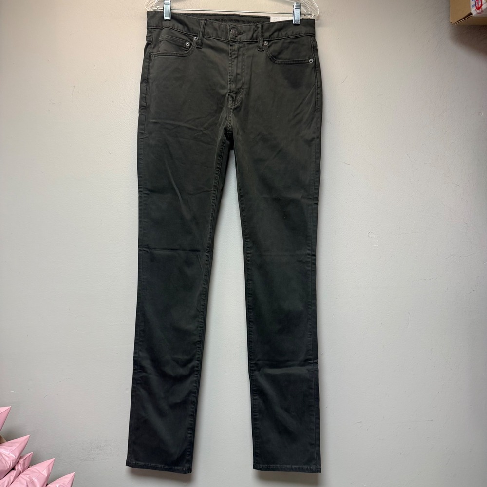 American Eagle Soft Twill Pants Mens 31x34 Dark Gray NEW Slim Flex 12694